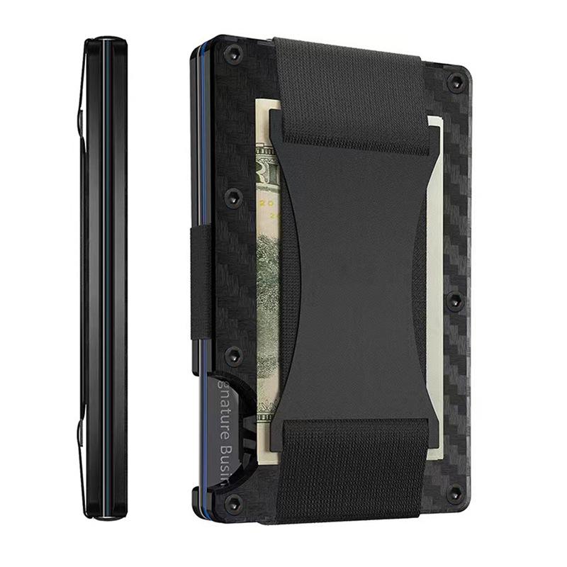 New RFID Blocking Carbon Fiber Wallet with Money Clip