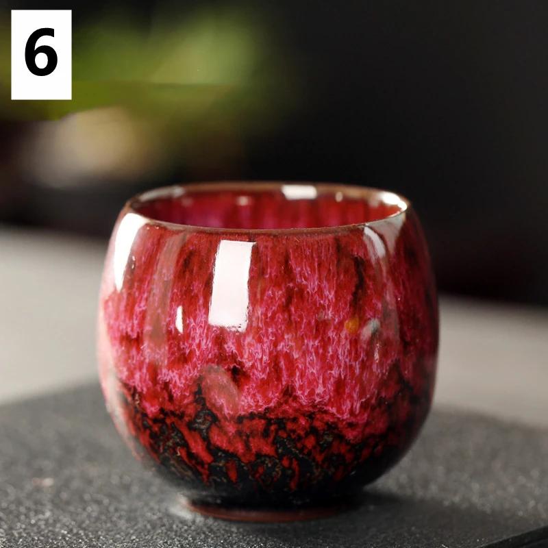 1PC Kiln Change Ceramic Cup Porcelain Kung Fu Tea Cups 110ml Drinkware Tableware Pottery Drinkware Tableware Coffee Mug Wine Mug