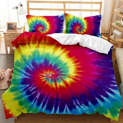 Boho Tie Dye Duvet Cover Set Hippie Bed Sets Blue Purple Colorful Twin Bedding Set Gypsy Queen King Size Polyester Qulit Cover