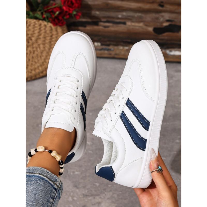 

Soft leather flat white shoes for women s spring and autumn new versatile casual sports board shoes for women 43