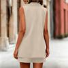 Women's Single-Breasted and Shorts Set - 2-Piece Business Casual Outfit for Work or