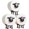 3-Pack Sheep Toilet Paper Roll Holder Set, OPP Packaging - Cute Bathroom Organizer with Adorable Design