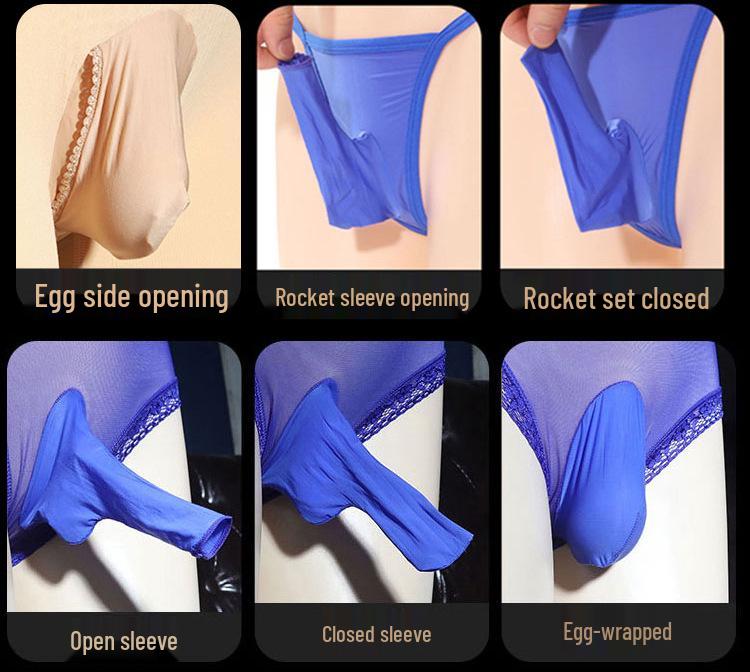 Men's High Waist Ice Silk Boxer Briefs with JJ Pouch: Seamless Tummy Control Trunk Underwear for Summer.