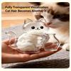 Cute Pet Fur Storage Refrigerator Magnet Transparent Acrylic Pet Cat Fur And Whiskers Memory Capsule Refrigerator Magnet