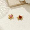 1PC 304 Stainless Steel Ocean Fish Jewelry Charms 18K Gold Plated Enamel Goldfish Glitter Pendant For DIY Neckalce 15.5mm X 15mm