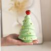 Ceramic Christmas Tree Night Light Xmas Desktop Decoration Ornaments Practical High-End Holiday Gift for Girls - Without Battery
