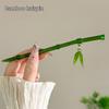 2024 New Chinese Style Green Plastic Bamboo Leaf Hair Stick For Women Girls Vintage Acrylic Chopstick Hairpin Hair Accessories