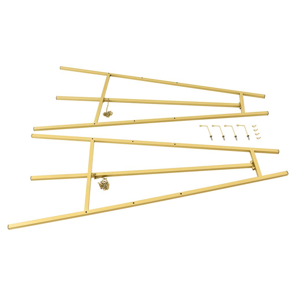 2 Pack Easel Stands Floor Easel Foldable Display Stand Height Adjustable Gold Easel Stand for Weddings Shops Exhibitions
