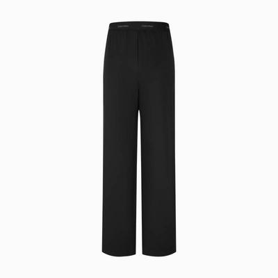 Elastic Jacquard Waistband Stretch Loose Fit Sports Knit Casual Pants Women Bottoms 44E622G