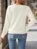 Women's Spring New Arrivals Crewneck Knit Top Hollow Long Sleeve One Shoulder Sweater