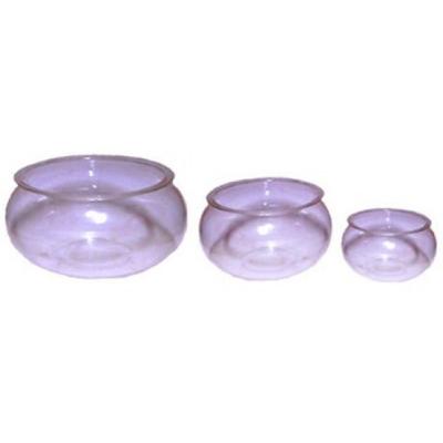 Perspex Round Fishbowls S/3