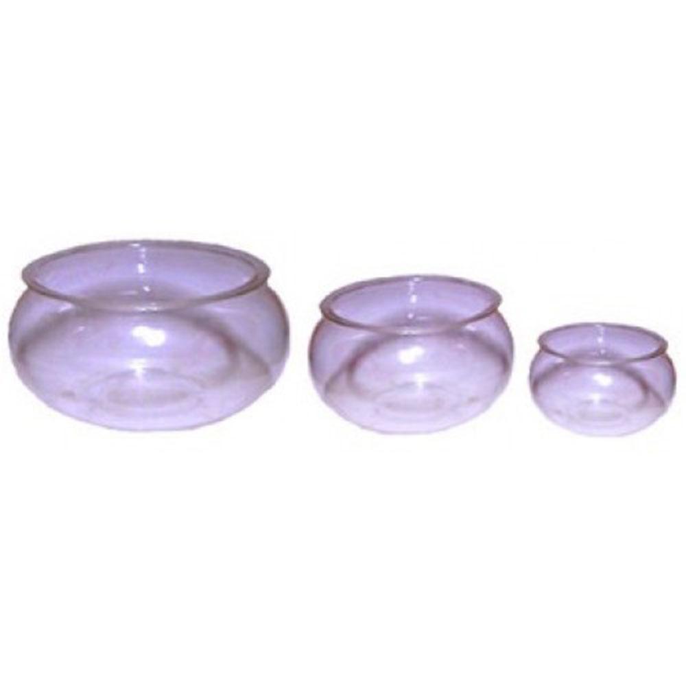 Bols à poissons ronds en plexiglas S/3