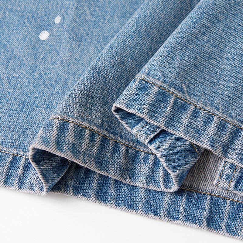 Northern Deer Retro A-Line Denim Half Skirt for Women - 64% Lyocell, 36% Cotton, Spring/Summer Collection.