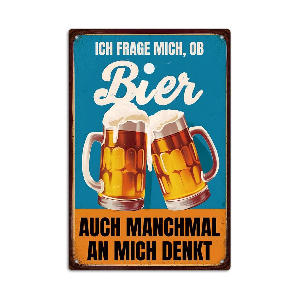 PutuoDecor7.9x11.8GermanSign  1pc 7.9x11.8In German Vintage Tin Sign - Pub/Club/Home Decor, Wall Art & Friend Gift