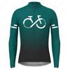 Slim Fit Long Sleeve Cycling Jersey Gradient Bike Top Breathable Road Mountain Biking Wear