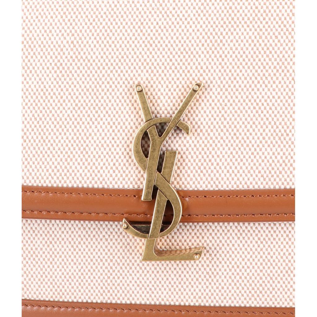 Saint Laurent Paris 634305 Canvas X Leather Solferino Medium Flap Shoulder Bag Shoulder Bag Natural X Brown / GDHardwareUsed