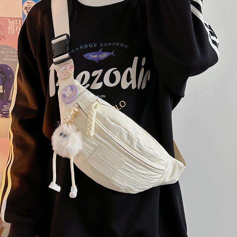 Trendy brand breast bag women's outdoor sports cycling fanny pack light travel small satchel women's leisure student shoulder messenger bag