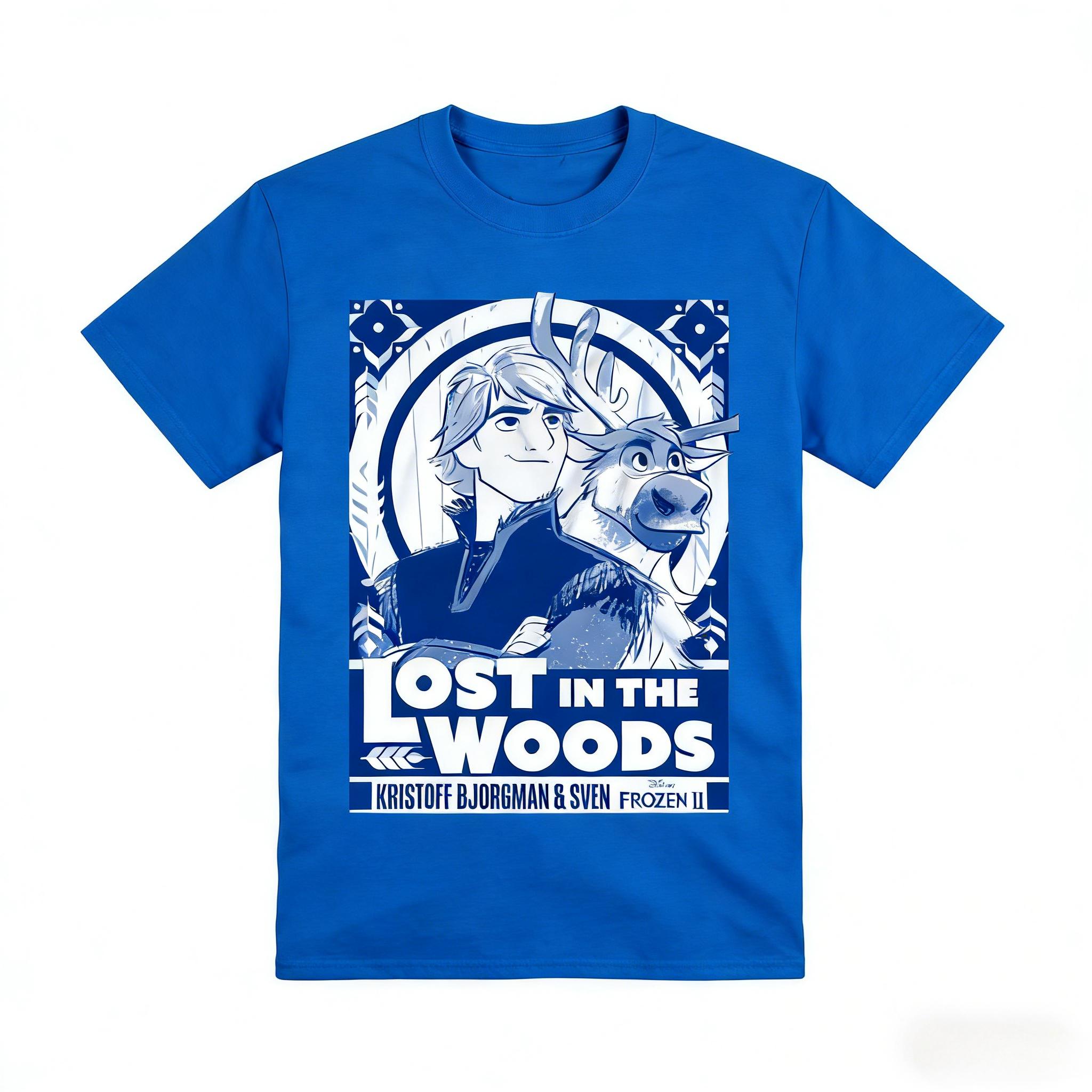 

2026 Disney Frozen 2 Kristoff Sven Tshirt Gift Hoodie T Shirt Men Women Unisex 6696 Cotton Short Sleeve High Street L