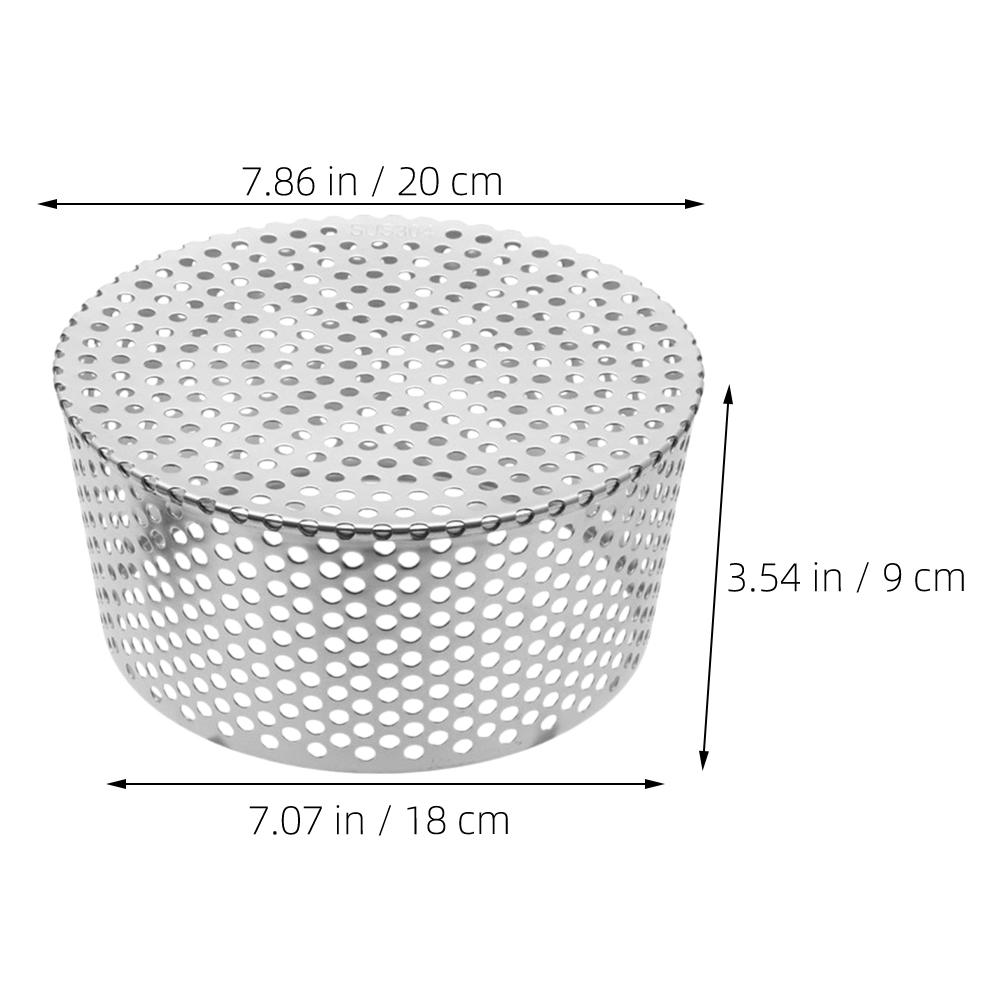 Stainless Steel Dome Floor Drain Cover 180mm Drain Filter Anti-Blocking Gutter Guard Outdoor Drainage