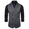 Men's European-Style Striped Shawl Collar Suit Vest - Autumn/Winter Casual 2019