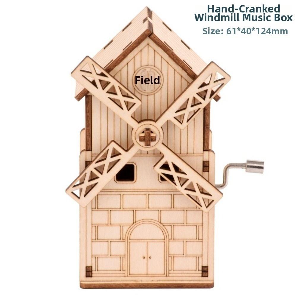 DIY Creative Gramophone Wood Phonograph Musical Potential Box High Quality Children's Puzzle Toys