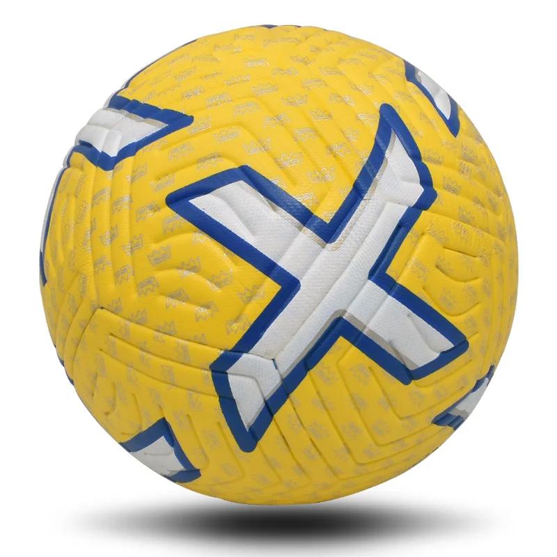 Sømløs fotball Størrelse 5 PU Standard Lagkamp Fotball Treningsliga Baller Utendørs Sport Høykvalitets ball