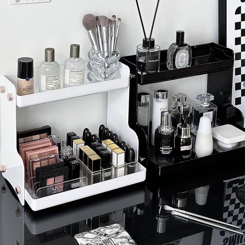 Akryl Kosmetik Opbevaringsboks Makeup Organizer Hylde Lag Bordplade Hudplejeprodukter Parfumeholder Smykker Kosmetik Organizer