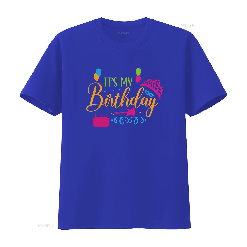 Womens It s My Birthday Happy T Shirt vintage Washed homme Breathable graphic Soft Stretched Comfortable Slightly