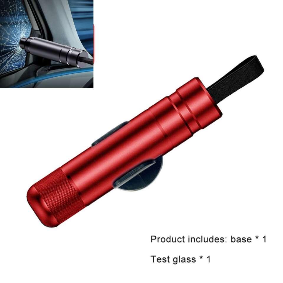 

Молоток безопасности и инструмент для разбивания окон из алюминиевого сплава для боковых окон автомобиля красный