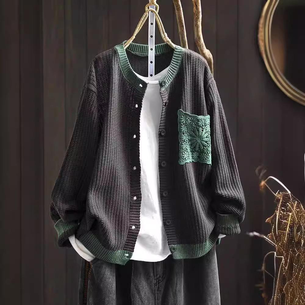 Long Sleeved Cardigan Sweater Jacket for Women Spring and Autumn Thin Women's Knitted Sweater Top
