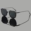 New Polarized Retro Sunglasses Men's and Women's Metal Double-beam Outdoor Fishing Glasses Driving Photosensitive Color-changing Sunglasses