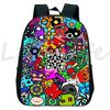 Zaino Kindergarten Geometry Dash Arrabbiato per Bambini e Bambine Zaino Anime Piccola Borsa da Libri Bambini Borse Scolastiche Cartoon Zaino per Bambini