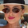 Rauten-Sonnenbrille neu Arc de Triomphe Modebrille Metall UV-Schutz Sonnenschutz Internet-Berühmtheit Damen-Sonnenbrille