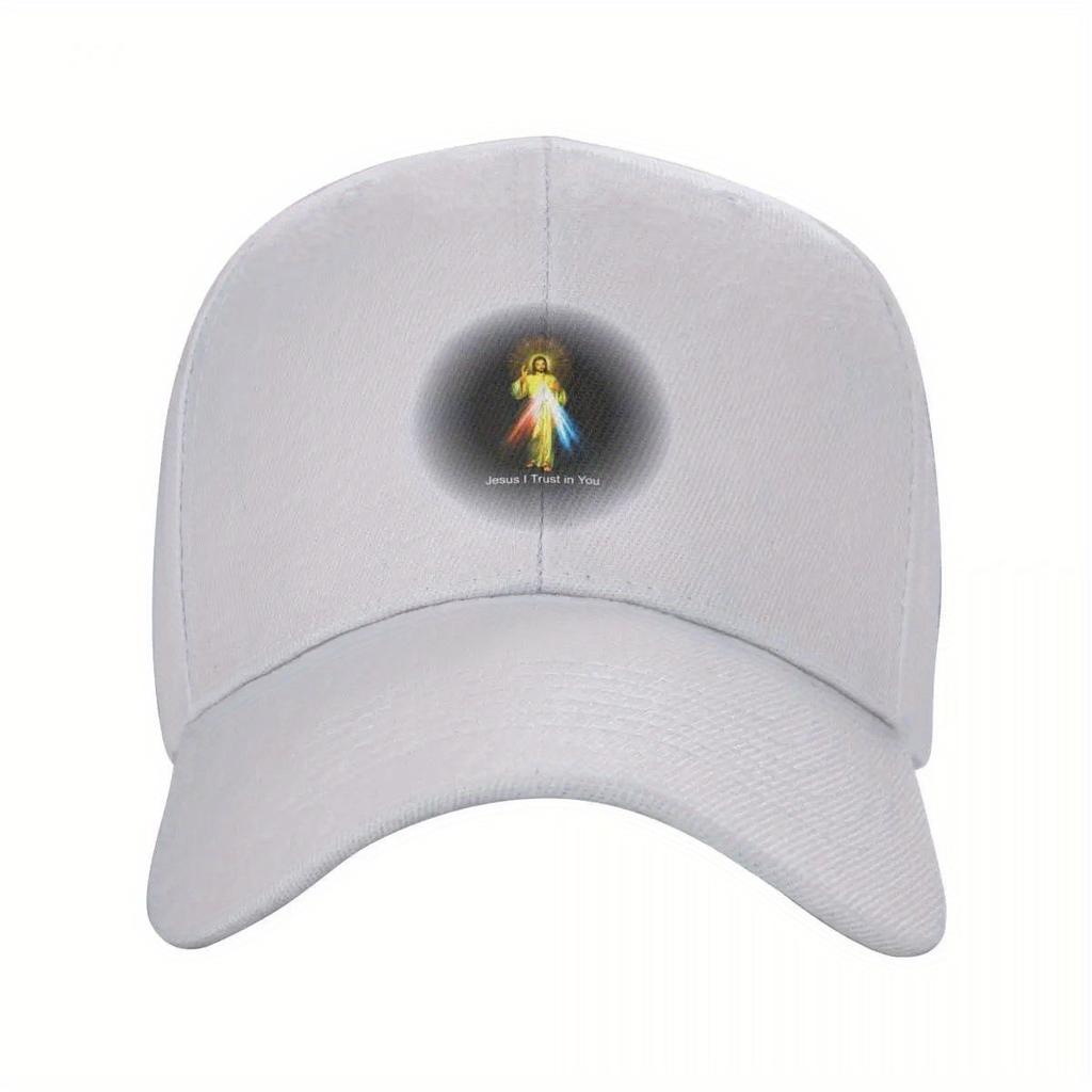 Divine Mercy Jesus I Trust In You Baseball Cap Adjustable Cotton Casual Hat Unisex Religious Gift