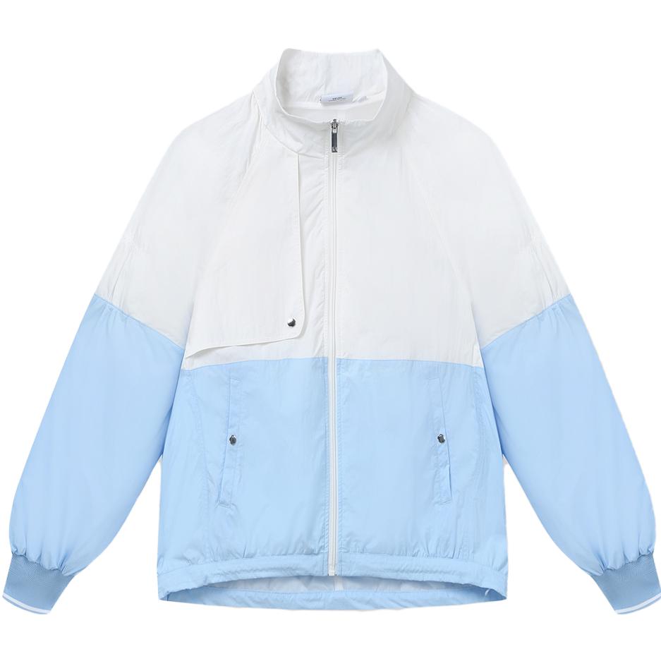 

Fila Fw23 Ретро Спорт Воротник-стойка Тканый Модный Повседневный Свободный Жакет с воротником-стойкой и вставками Женский жакет Облачно-белый F11W334703F-WT S