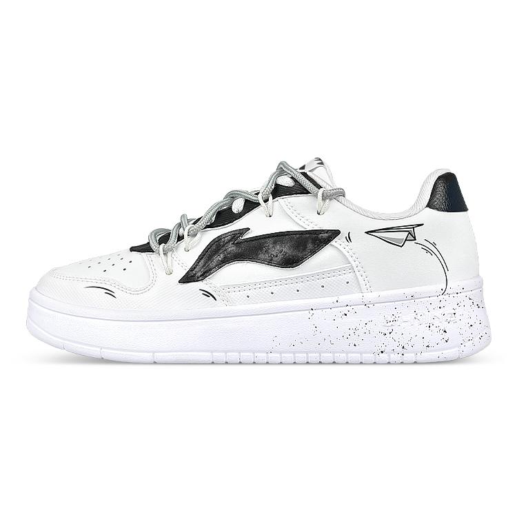 Li Ning Low Top Skateboard Shoes Men's Black White Gray AGCS419-1(Team47-)