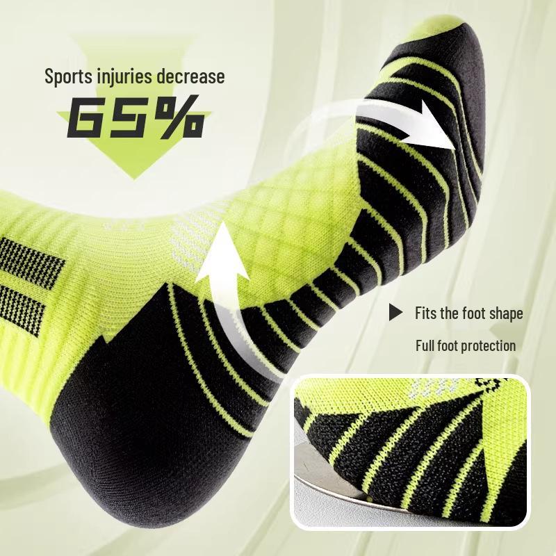 Herren Elite Basketballsocken - Lang, Dick, Schweiß- & Stoßabsorbierend für Sporttraining & Laufen