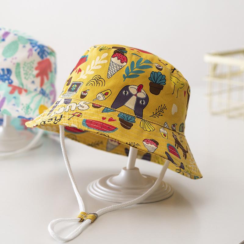 Children's Sun Protection Sun Hat Summer Baby Fisherman Hat Infant Hat Spring and Autumn Thin Bucket Hat for Boys and Girls Summer