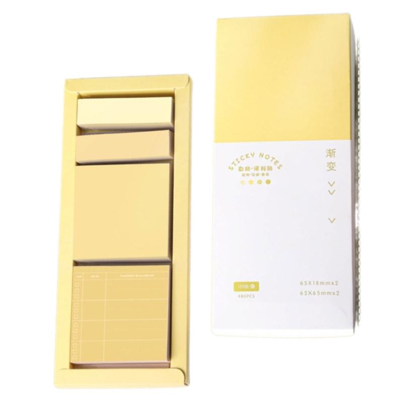 

Assorted Color Note Pads Notebooks For School Office Use Environmentally Safe Paper Easy Peeling Portable Storage Case жёлтый