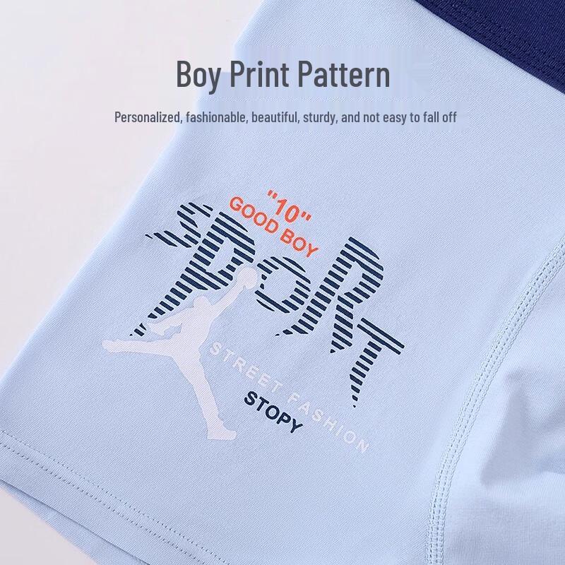Langsha Teen Boys' Cotton Antibacterial Boxer Briefs