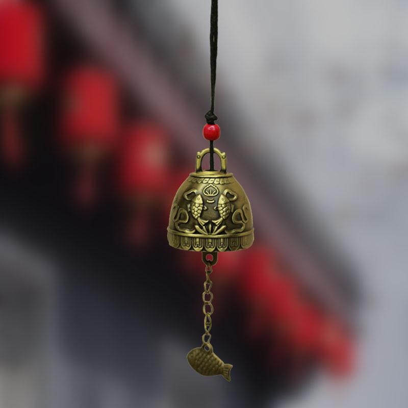 Campana a vento religiosa, Buddha, Buddismo, Campana di rame, Decorazione da appendere alla casa, Benedizione per la fortuna, Campanello a vento, Decorazione per auto, Artigianato