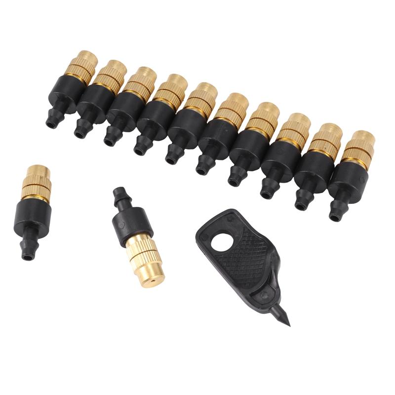 T02C!-12 Set Copper Adjustable Spray Nozzle Spray Atomization Copper Capillary Effect Take 47 Factory Adjustable Irrigation Drip