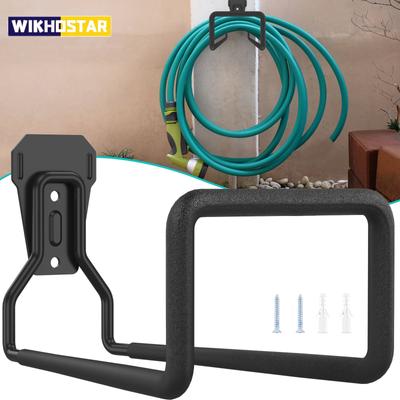 Supporto per tubo da giardino in metallo, robusto, per tubo dell'acqua, da parete, per tubo da giardino, organizer per riporre il tubo da garage