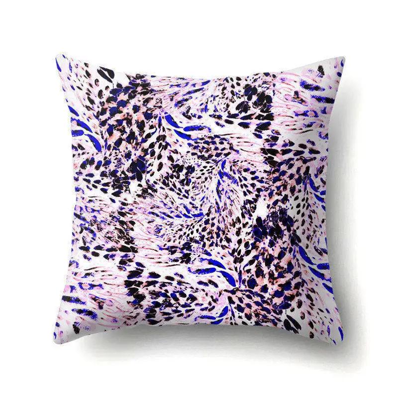 Pillow Throw Cover Home Decoration Living Room Sofa Seat Colorful Leopard Print Polyester Cushion