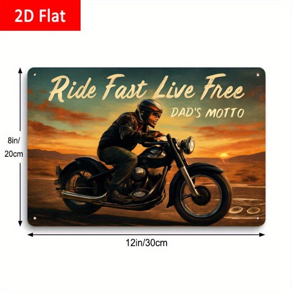 Vintage Retro Motorcycle Tin Sign Metal Wall Art Decor for Home Garage Man Cave Bar Cafe 20x30cm