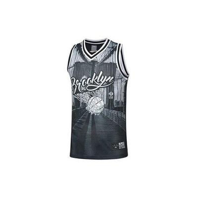 Li Ning Quick-Dry Sports Basketball Jersey Men Tops Standard-Black AAYQ229-1