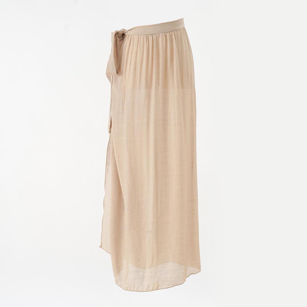 Summer Leopard Print Women's Chiffon Beach Skirt and Blouse Set