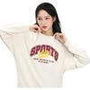 Anta Lifestyle Series Letter Round Neck Pullover Sweatshirt Women sweatshirt Stone-White 162338707-1