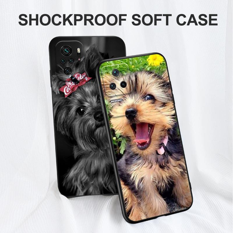 Black Tpu Case For Xiaomi POCO M4 X4 C40 Pro 4G 5G X3 NFC 5G F3 F4 GT Yorkshire Terrier Dog