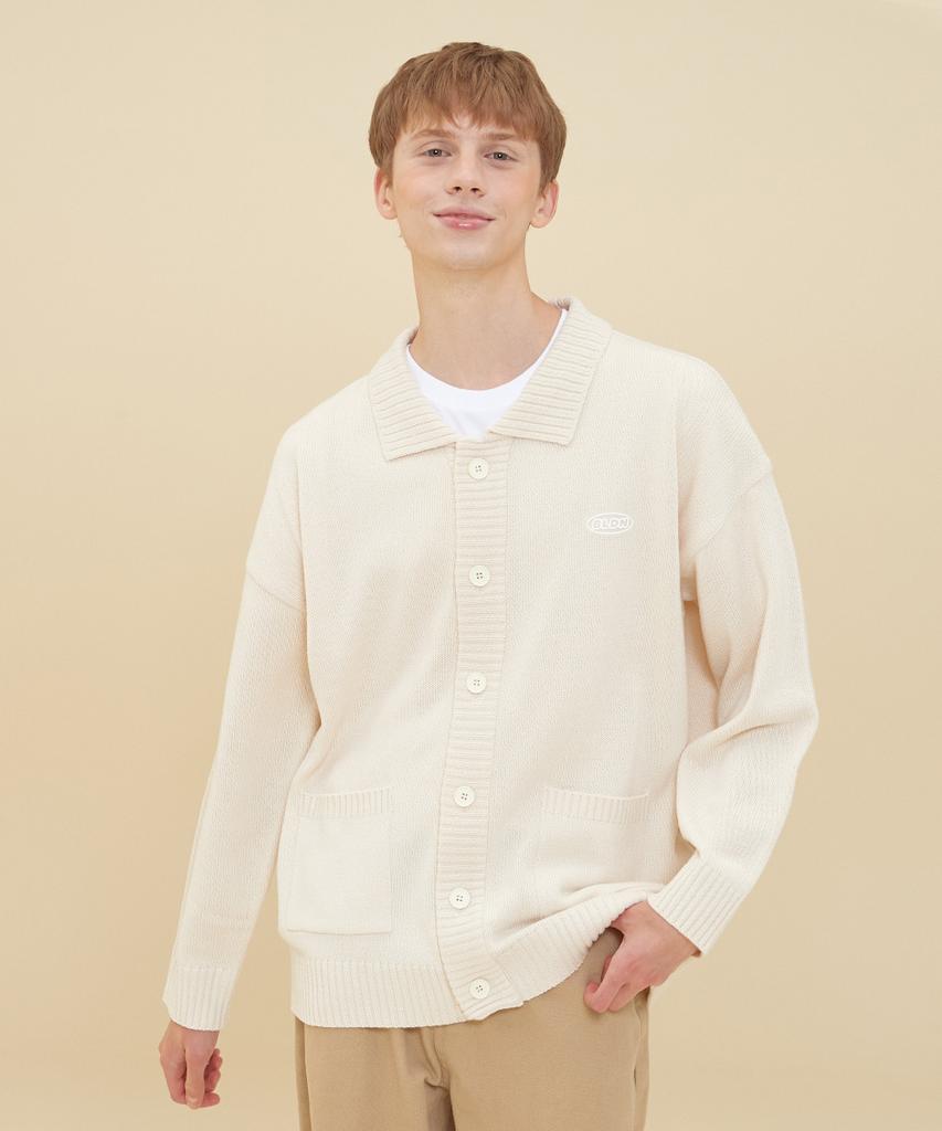 Blond9 Collar Knit Cardigan_Ivory